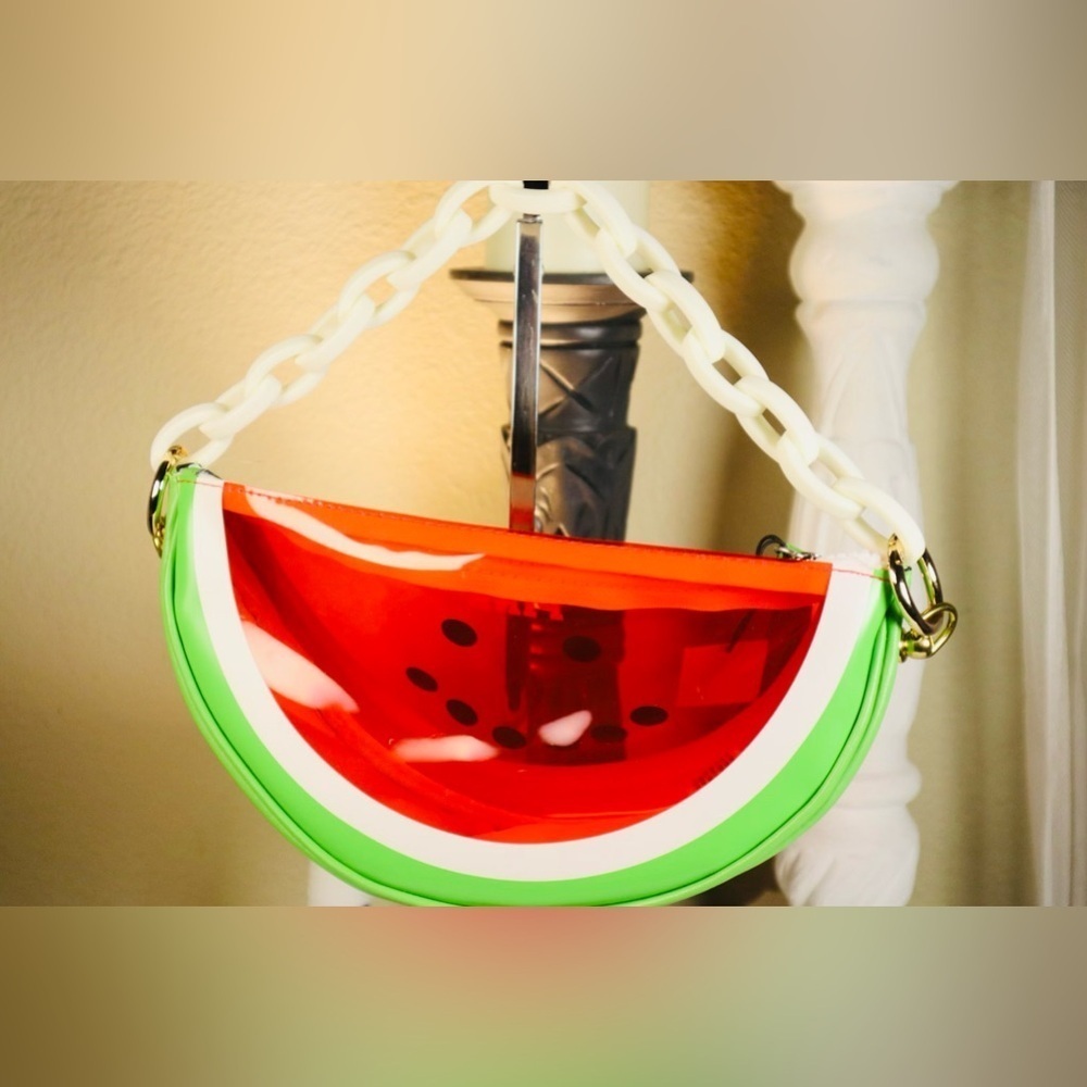 Pink | Victoria’s Secret Watermelon Clutch w/unbranded Chain - Picture 2 of 5
